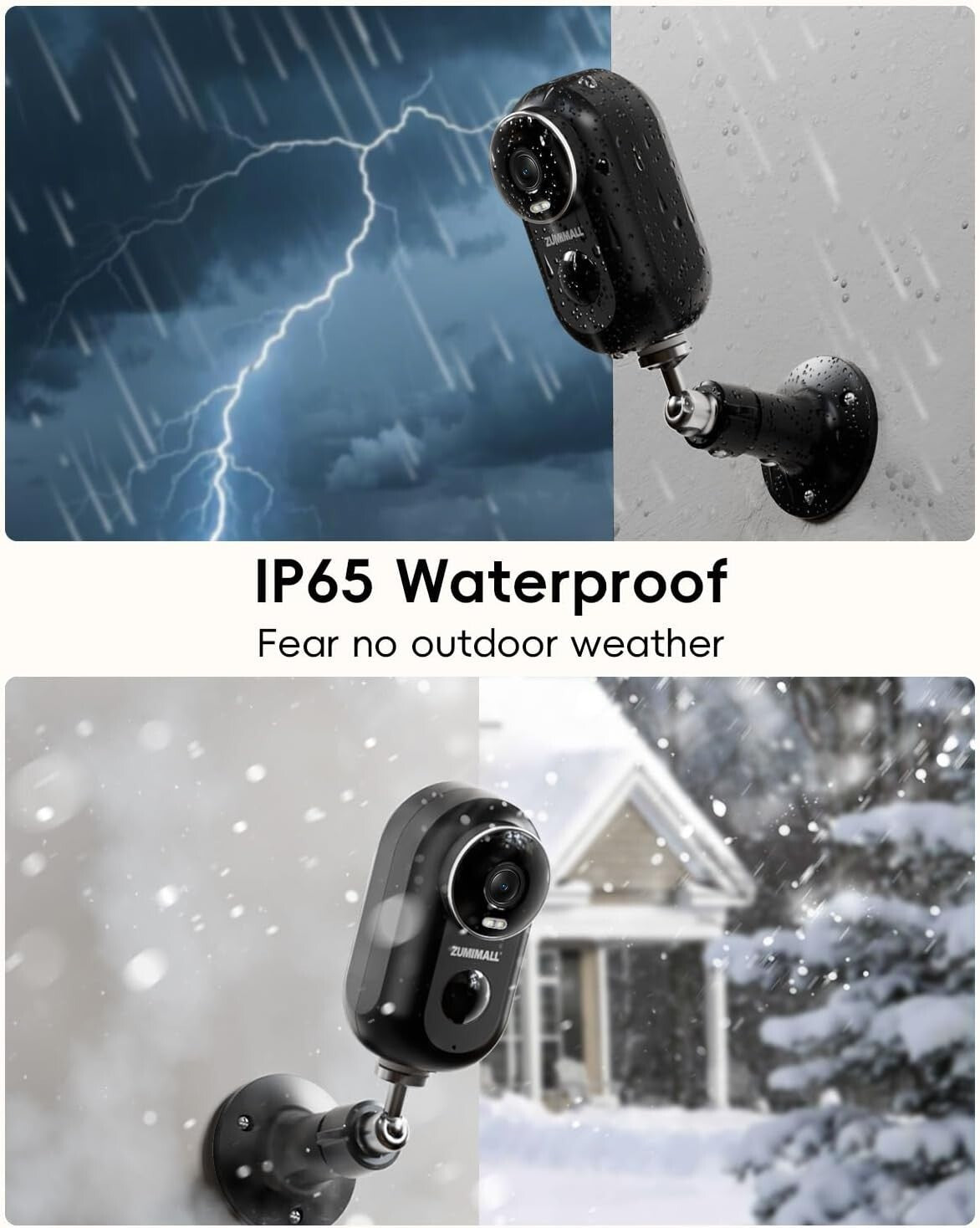 2-Pack Wireless Outdoor Security Cameras with 2K Night Vision & Magnetic Mount