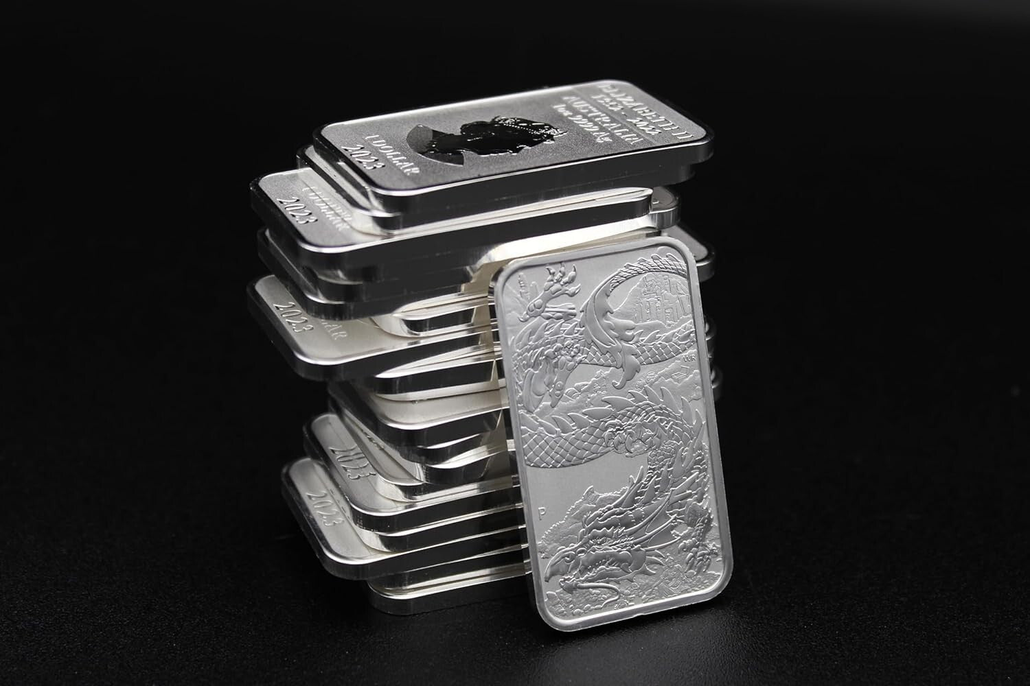 Dragon Series 1 oz Silver Bar - 99.99% Pure, Brilliant Uncirculated - Perth Mint