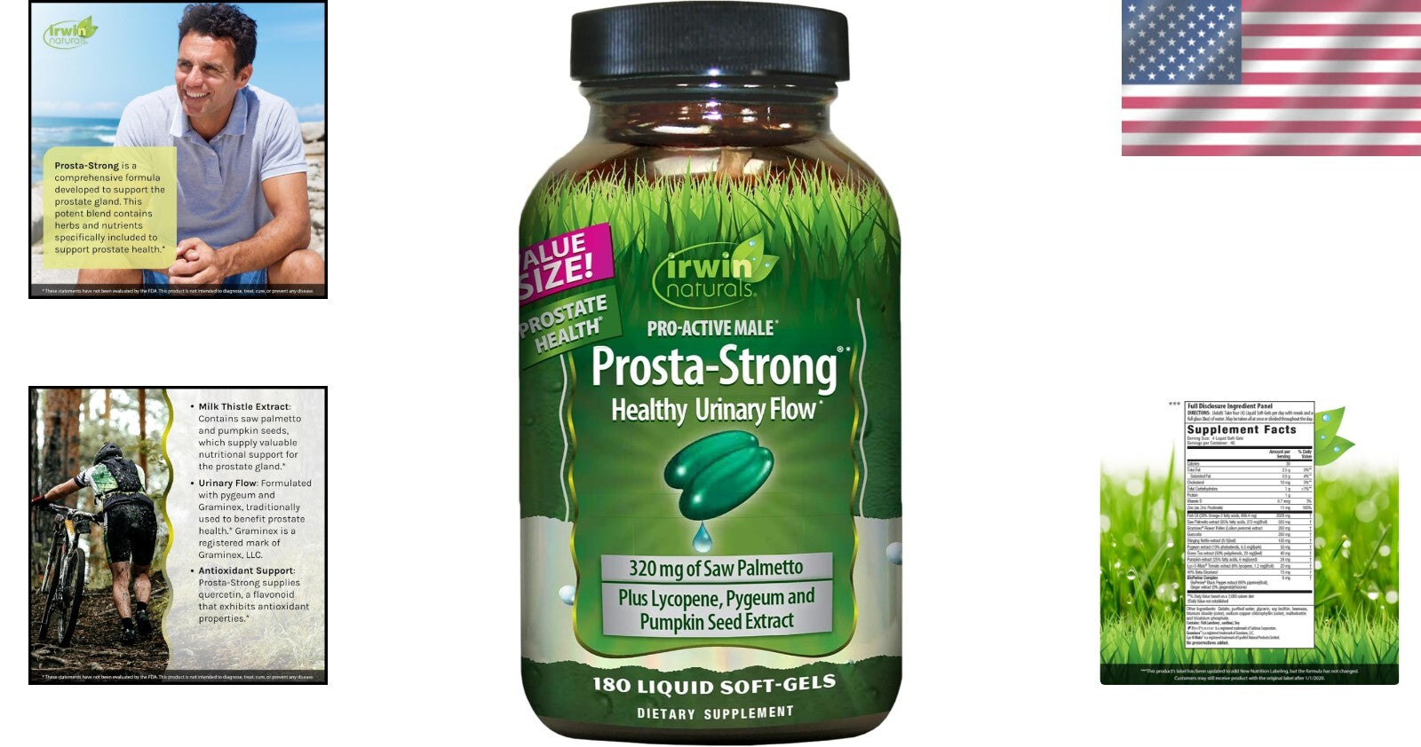 Advanced Prostate Health Formula - 180 Softgels with Pumpkin Seed & Antioxidants
