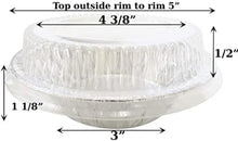 Load image into Gallery viewer, KitchenDance Disposable Aluminum Foil Pie Pans - 5" Mini Baking Tins, 100 Count