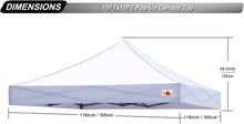 Load image into Gallery viewer, Premium 10'x10' Waterproof Canopy Replacement with UV Protection - White Fabric