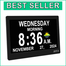 Load image into Gallery viewer, Dementia Clock for Seniors - 11.5'' Digital Calendar Alarm Clock with 12 Alarms