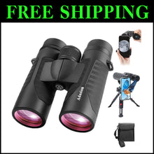 Load image into Gallery viewer, Versatile 12x42 Binoculars with Phone Adapter - Ideal for Travel &amp; Sports