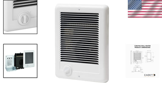 Fan Forced Electric Wall Heater 200 Sq. Ft. - Quiet & Efficient Performance
