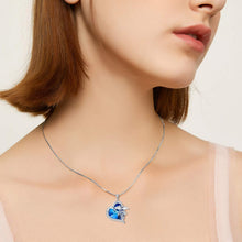 Load image into Gallery viewer, Adjustable 925 Silver Nurse Jewelry with Blue Heart - Thoughtful Gift for Nurses