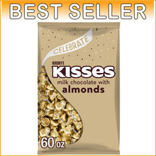 Load image into Gallery viewer, Sweeten Your Day with 60 Oz KISSES Milk Chocolate Almonds - Perfect for Gifting