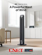 Load image into Gallery viewer, Compact 40" Oscillating Floor Fan with Remote - Silent 26ft/s Cooling Efficiency