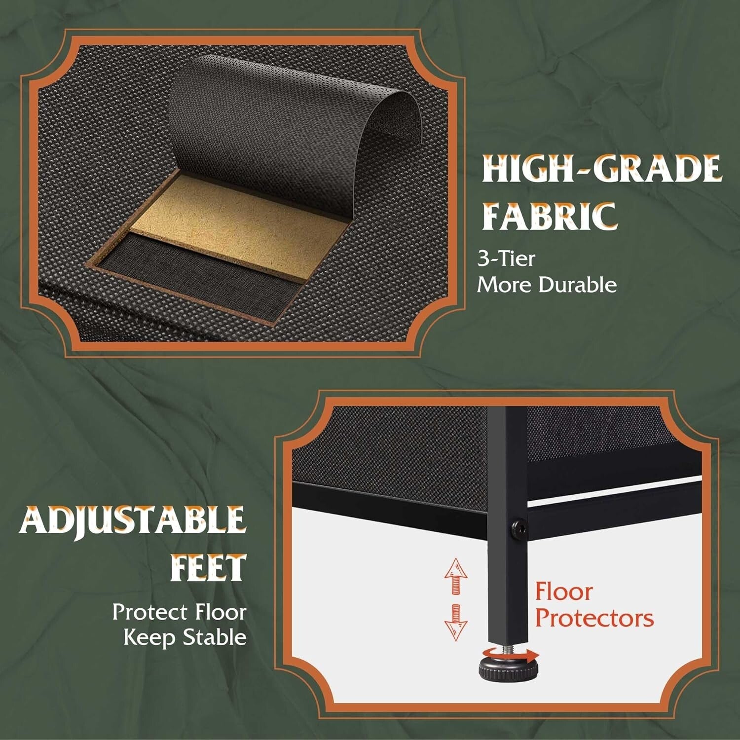 Easy Assembly 5-Drawer Fabric Dresser - Stylish Chest for Hallway & Office