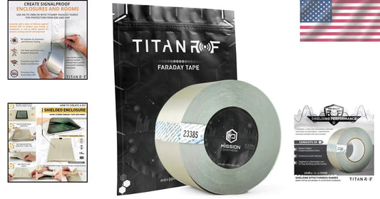2.5in Wide TitanRF Faraday Tape - 164ft Conductive Adhesive for RF Shielding