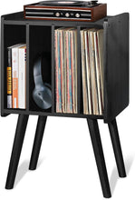 Load image into Gallery viewer, Versatile 2-Tier Record Player Stand with Removable Divider - Holds 100 Records