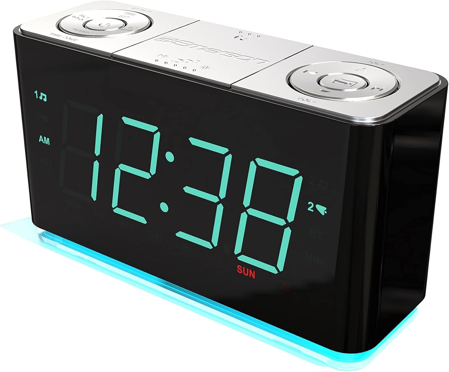 Personalized Bluetooth Alarm Clock Radio with USB Output for Effortless Mornings
