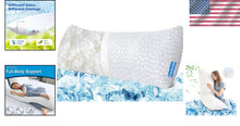 Load image into Gallery viewer, Luxury Cooling Body Pillow 51"x18" - Adjustable Shredded Gel Memory Foam