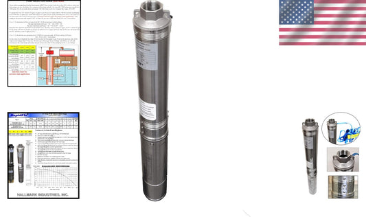 Efficient 2HP Deep Well Pump - 35 GPM with Thermal Protection & Stainless Steel