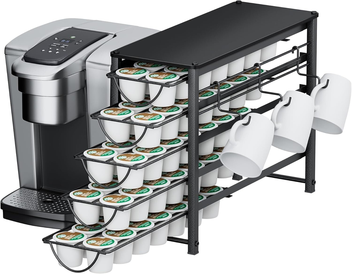 Metal Coffee Capsule Storage Drawer for 70 Pods - Space-Saving Counter Solution
