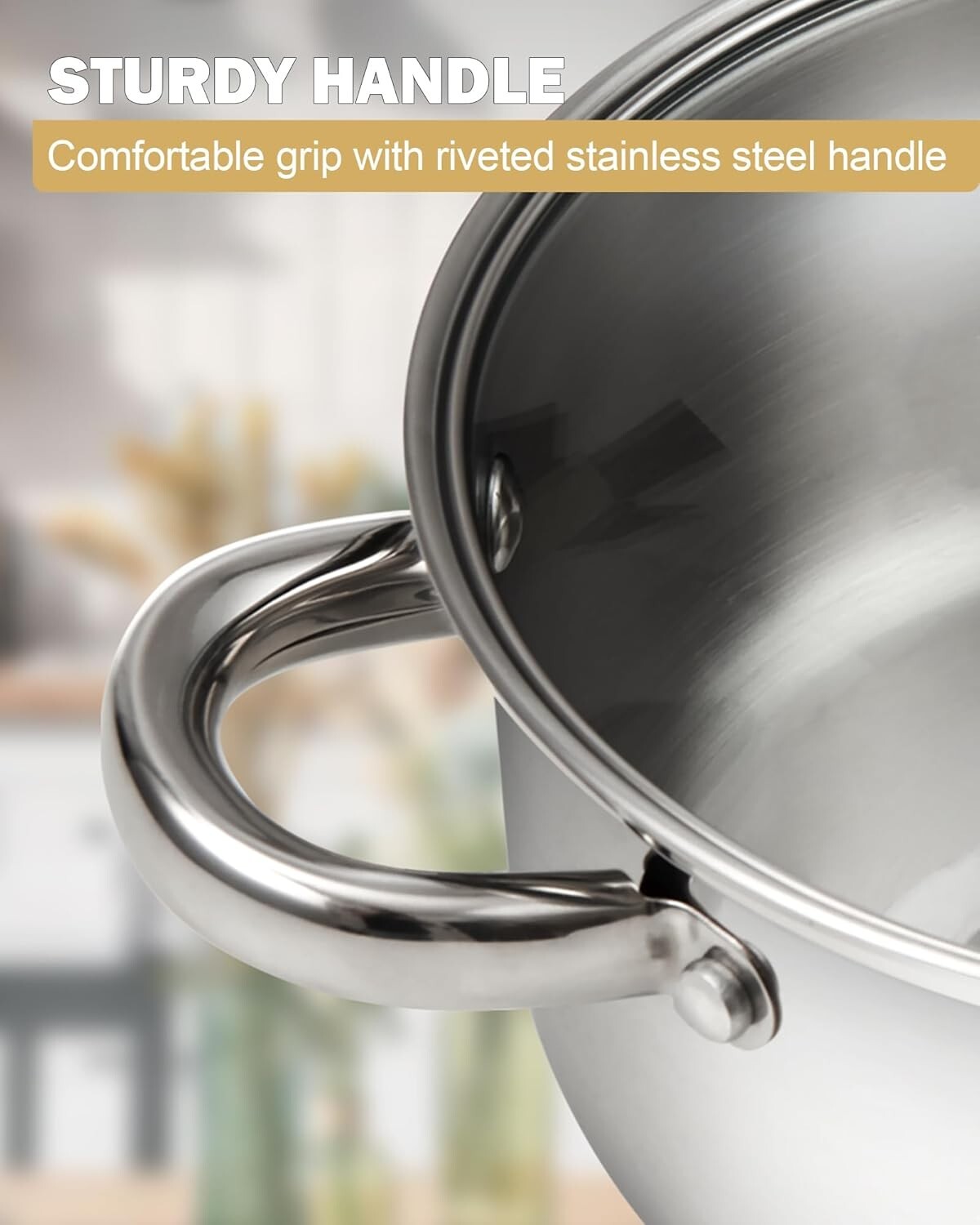 Heavy-Duty Stainless Steel 4-Piece 8 Quart Multipots for Culinary Excellence
