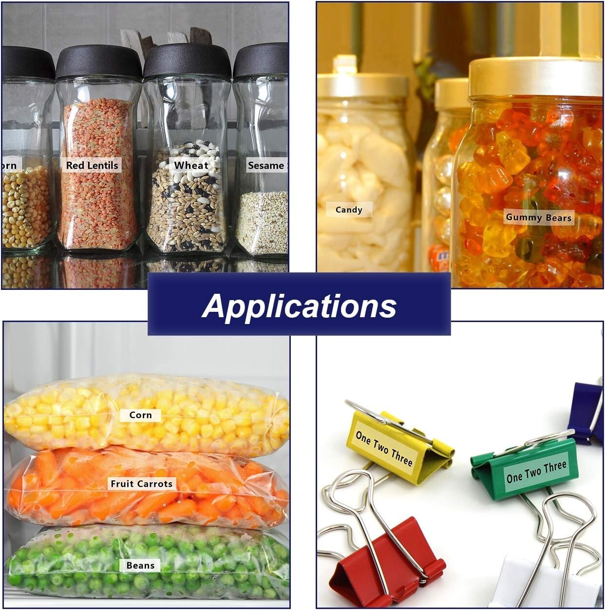 Durable Black on Clear Plastic Labels: 18 Count Compatible with Dymo Printers