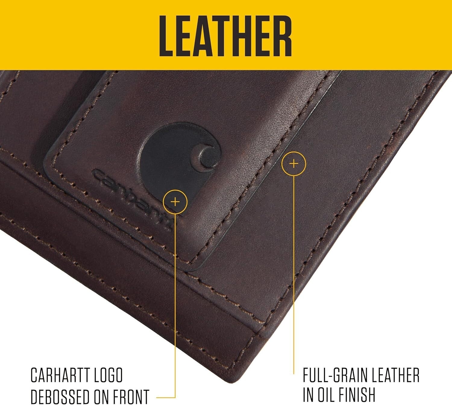 Sleek Oil Tan Leather Wallet for Men - Front Pocket Design and Card Organizer