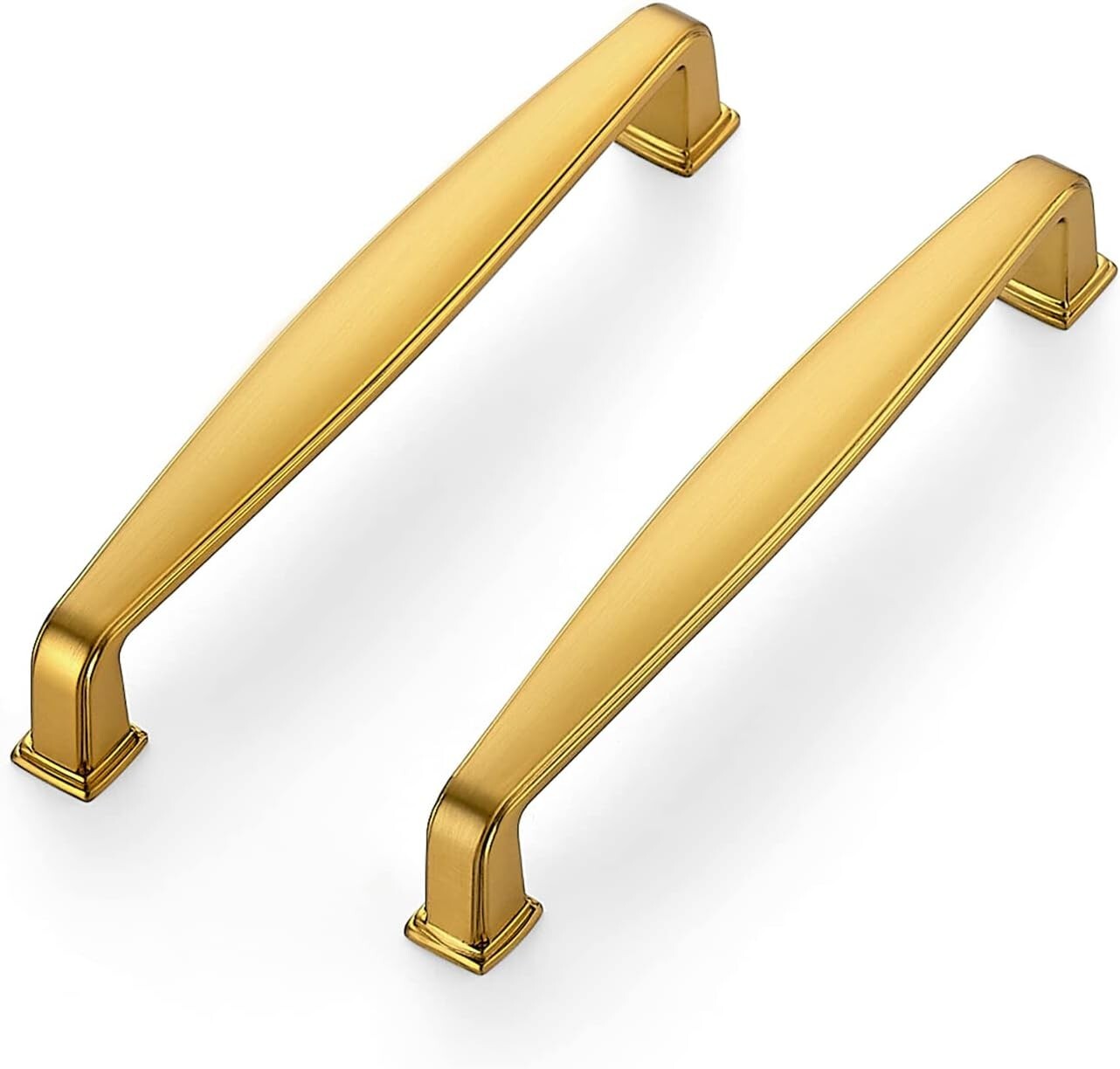 60 Pack Brushed Brass Cabinet Handles - Modern 5 Inch Pulls & Drawer Hardware