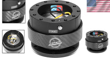 Load image into Gallery viewer, NRG Gen 2.0 Black Steering Wheel Quick Release Kit - Carbon Fiber, Universal Fit