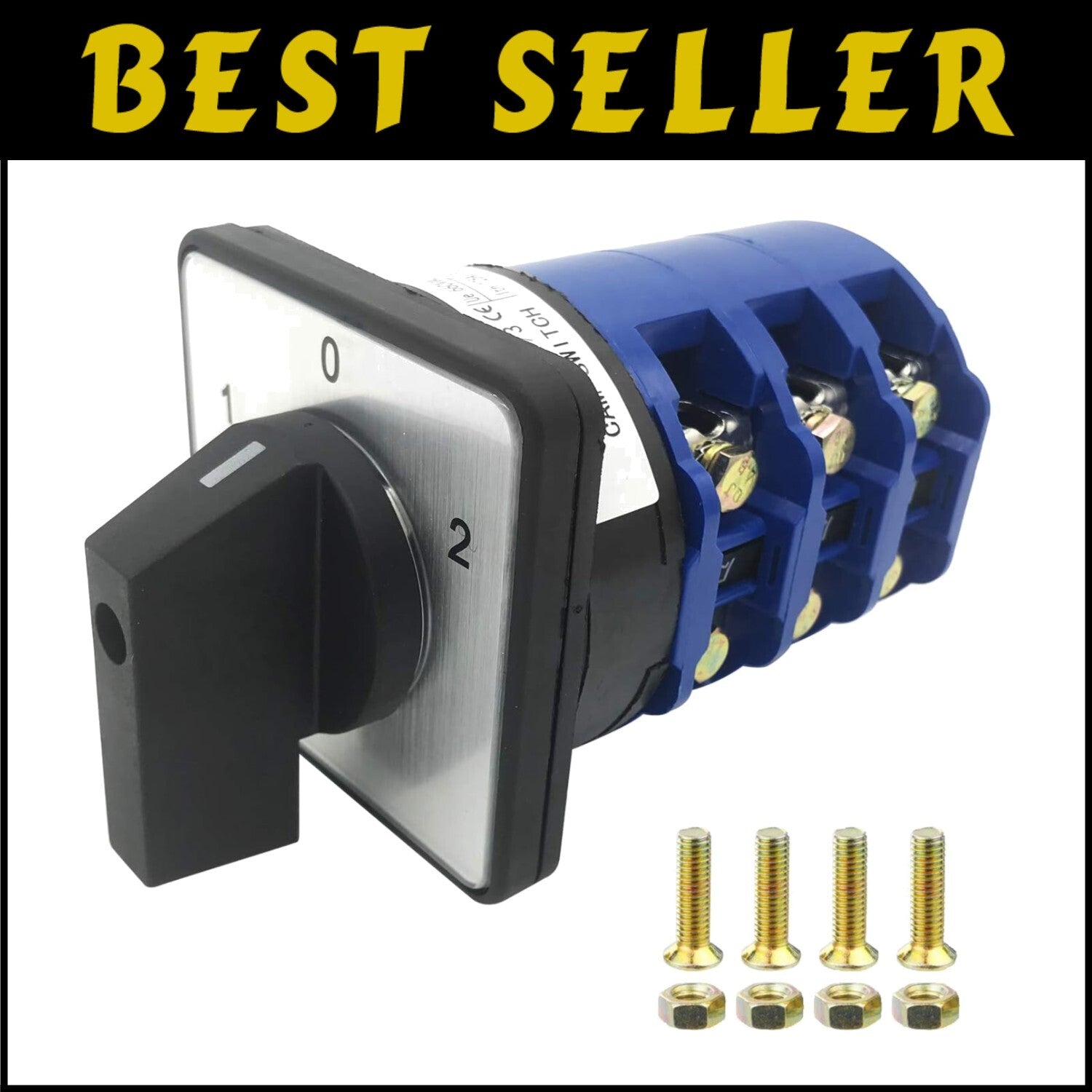 Durable 125A 3-Position Rotary Changeover Switch - Optimal for Electrical Wiring