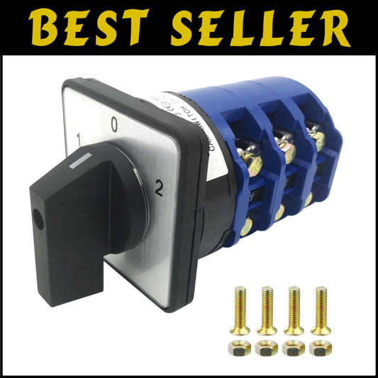 Durable 125A 3-Position Rotary Changeover Switch - Optimal for Electrical Wiring
