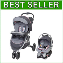 Load image into Gallery viewer, 5-Point Safety Stroller and Car Seat Travel System - Skyview Plus Bluebell