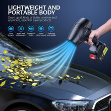 Load image into Gallery viewer, Effortless Cleaning with 400000 RPM Leaf Blower - Includes Batteries &amp; Charger