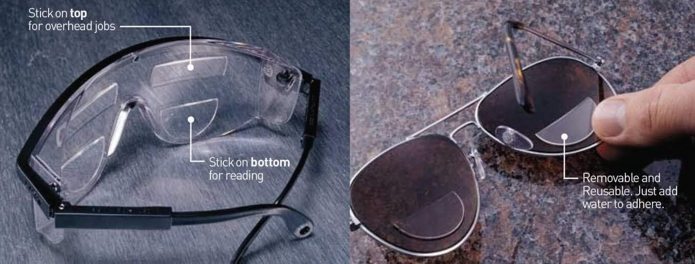 Hydrotac Self-Adhesive Bifocal Reading Lenses – Universal Fit for All Glasses