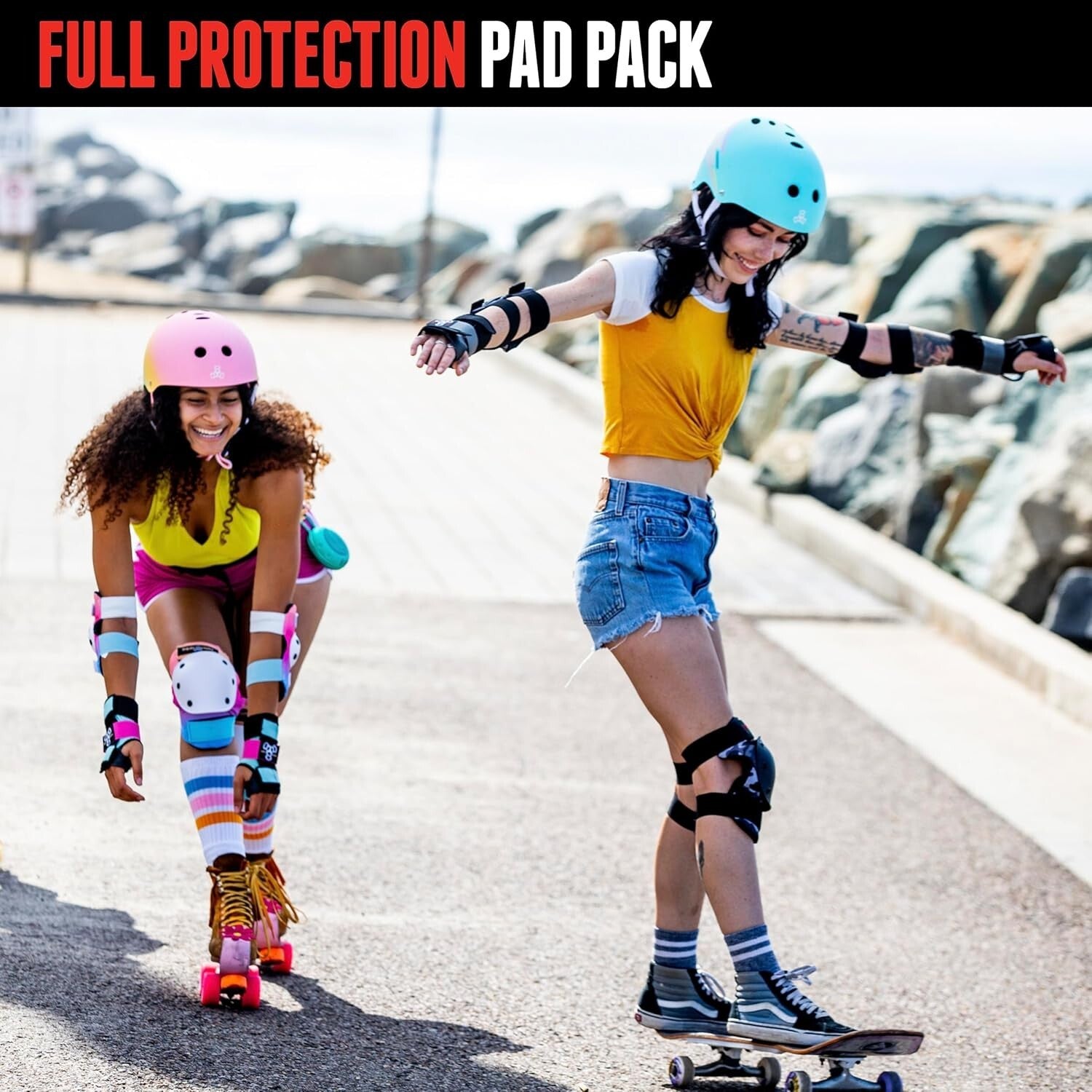 All-in-One Multi-Sport Protection Pads Set - Ideal for Skate & Cycle Activities