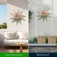 Load image into Gallery viewer, Lightweight 30-Inch Decorative Metal Sun - Easy Install for Indoor &amp; Outdoor Use