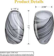 Load image into Gallery viewer, Handblown Oval Art Glass Shade - Elegant Replacement for Mini Pendant Fixtures
