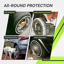 Load image into Gallery viewer, Protective Black Tire Covers for RV &amp; Trailers - Fits 27-30" Dual Axle Wheels