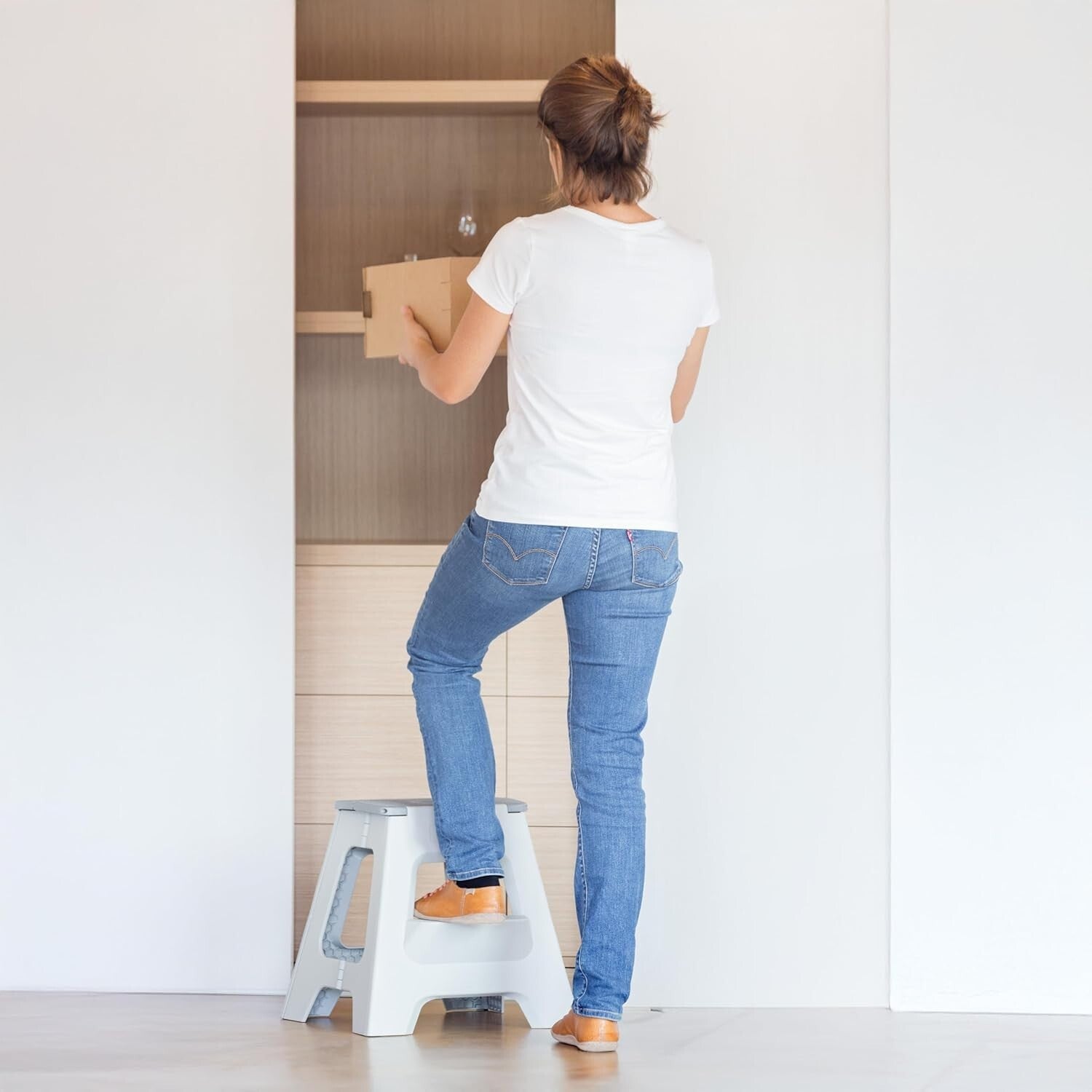 Versatile 2-Step Folding Stool for Home - Supports 330 Pounds Effortlessly