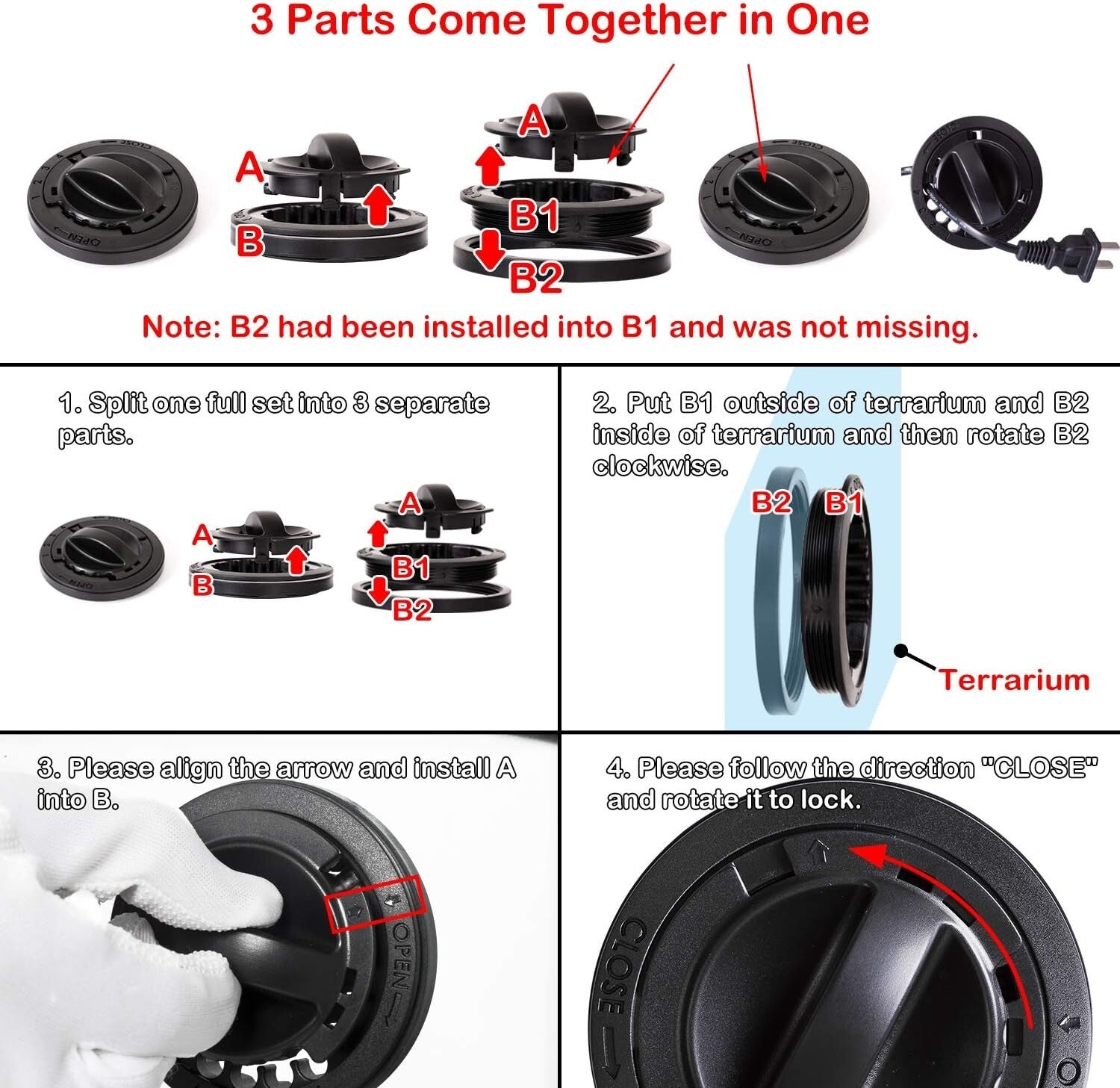 Easy-Access 50-Gallon Reptile Tank with Screen Ventilation & Double Door Design