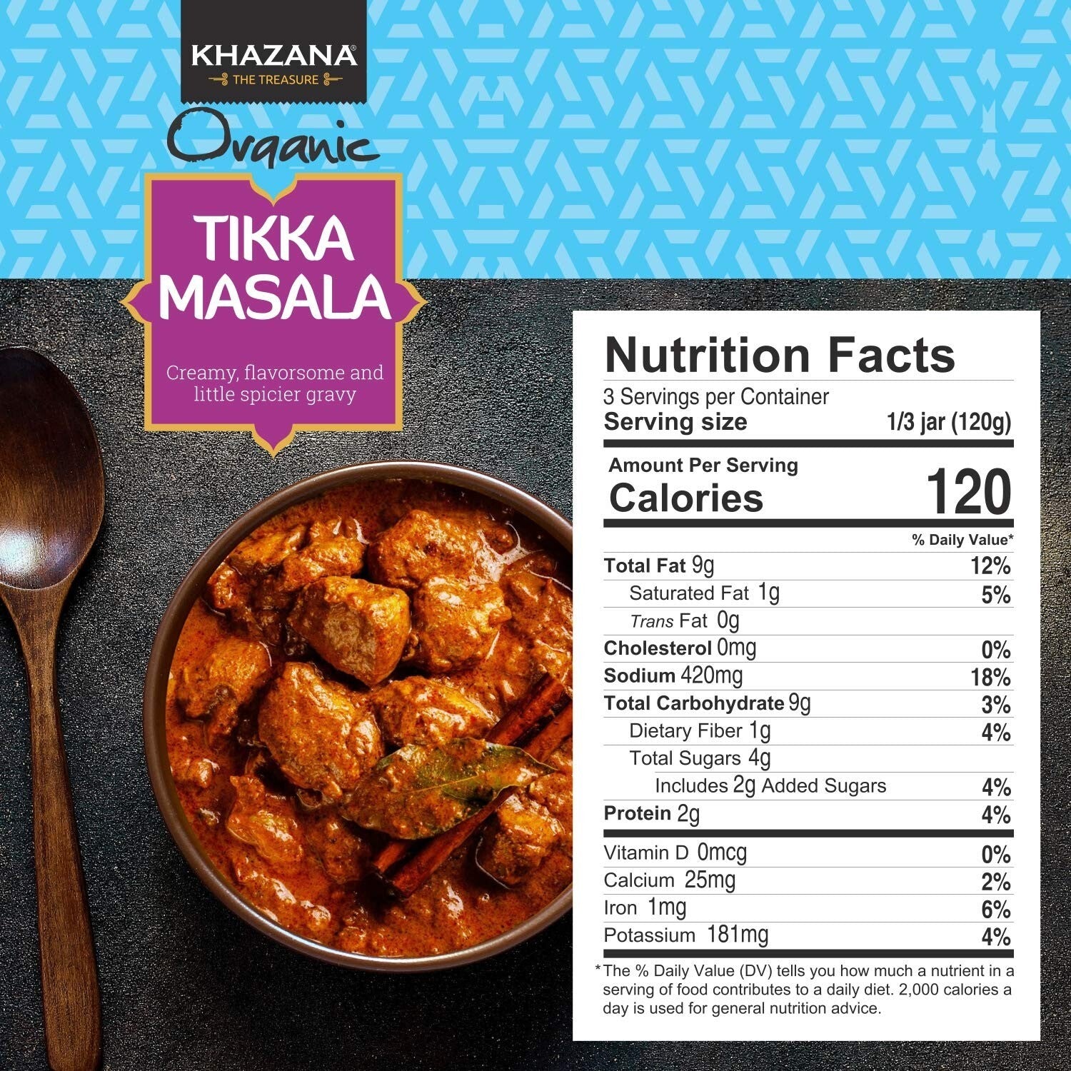 Delicious Organic Tikka Masala Simmer Sauce - Authentic Flavors, 12.7oz Jars