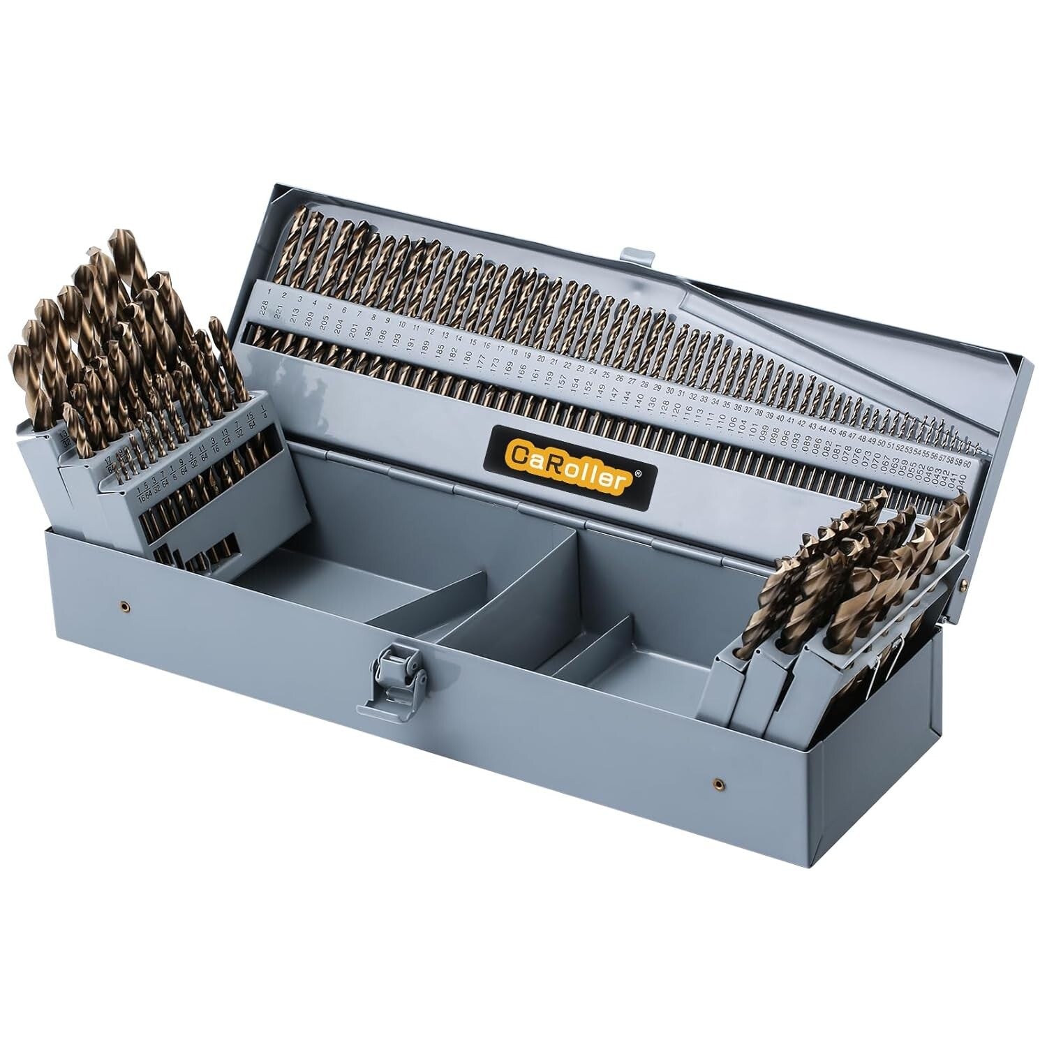Versatile M35 Cobalt Drill Bit Set - 115 Pieces with Round Shank & Ergonomic Box