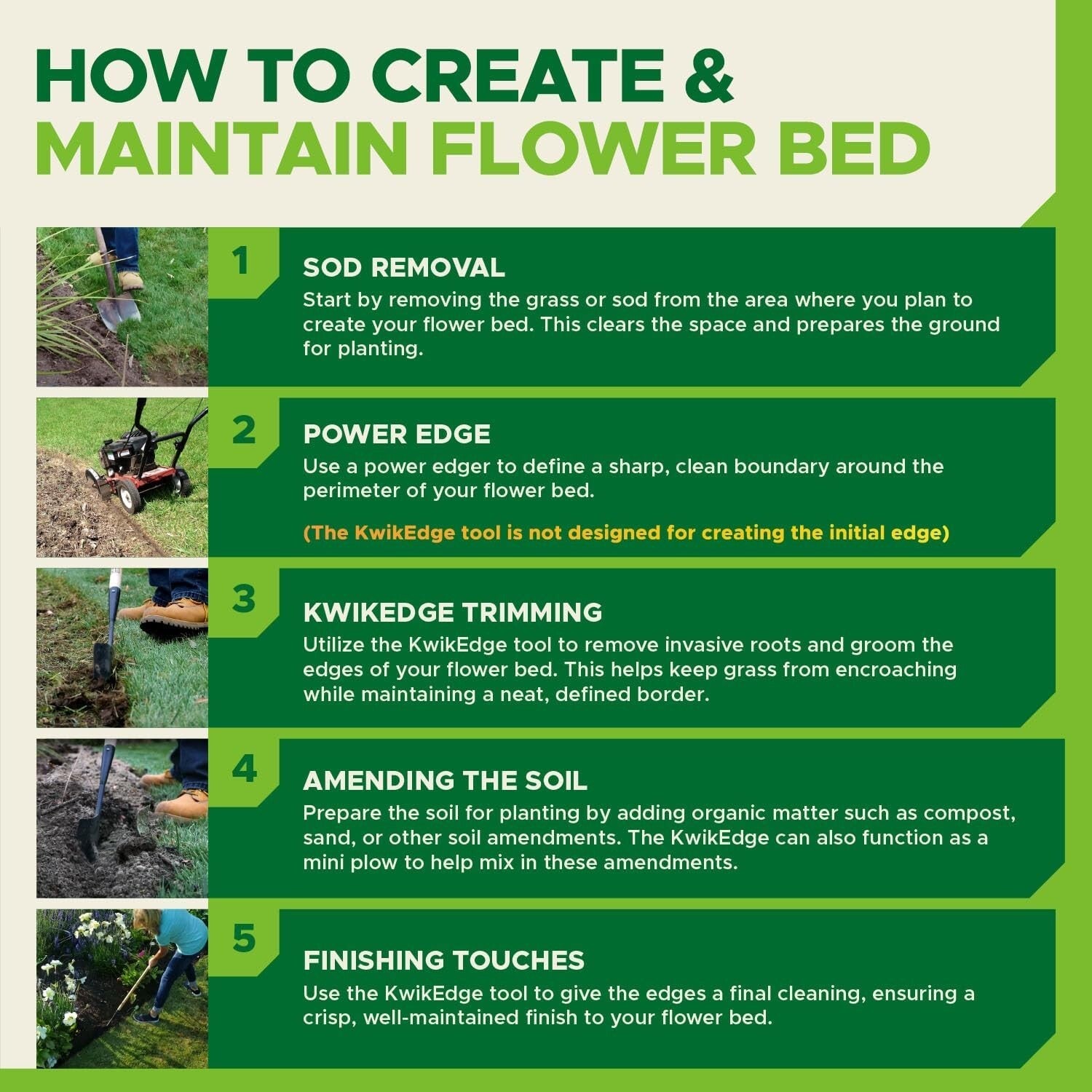 All-in-One Gardening Edger - Lightweight Tool for Perfectly Defined Flower Beds