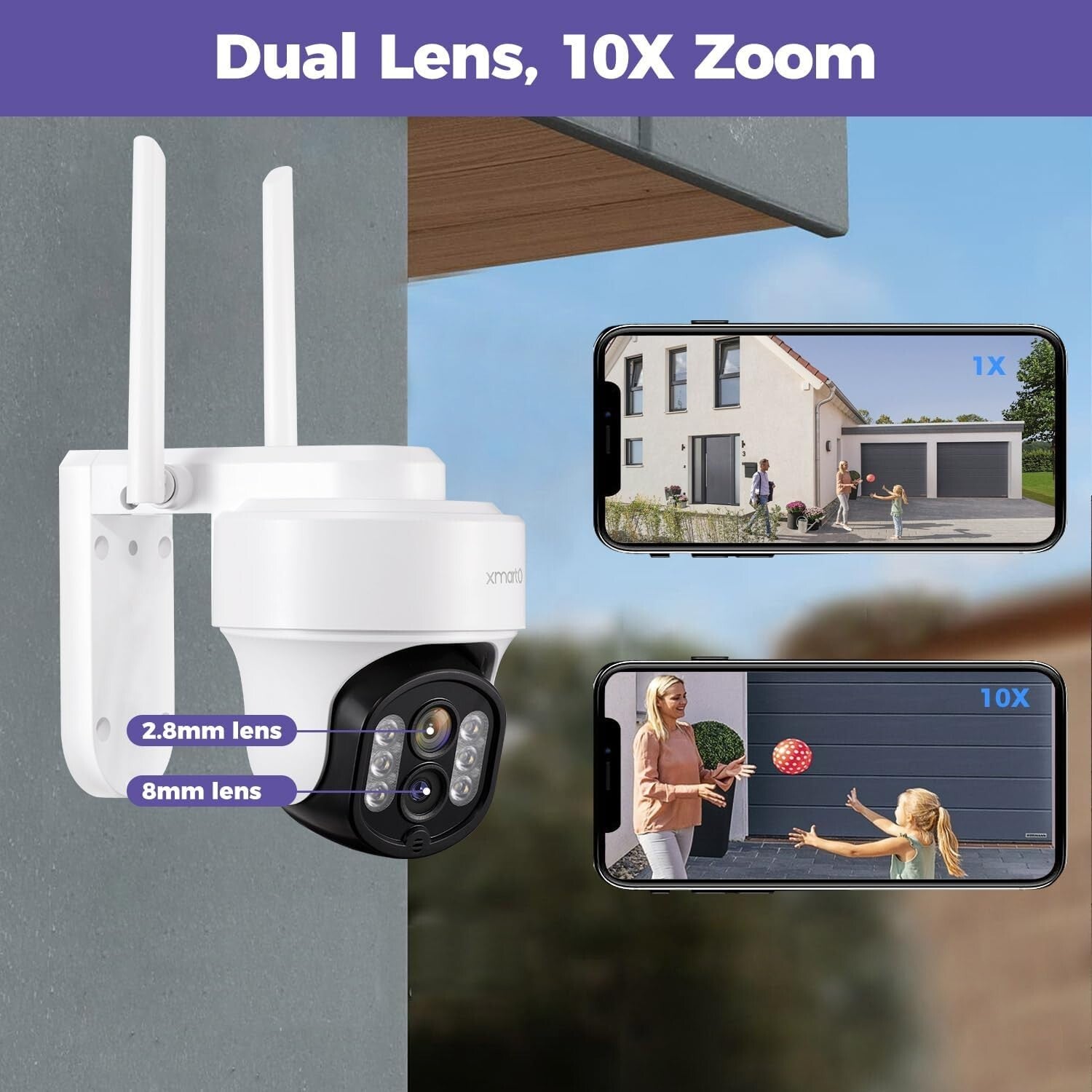 Advanced Dual-WiFi PTZ Camera System with Night Vision & 1TB Surveillance HDD