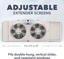 Load image into Gallery viewer, Light Grey Bionaire Window Fan with 3 Speeds and Remote Control - Cool Comfort
