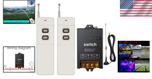 40A High-Sensitivity Wireless Switch - 1500M Range Remote Control Solution