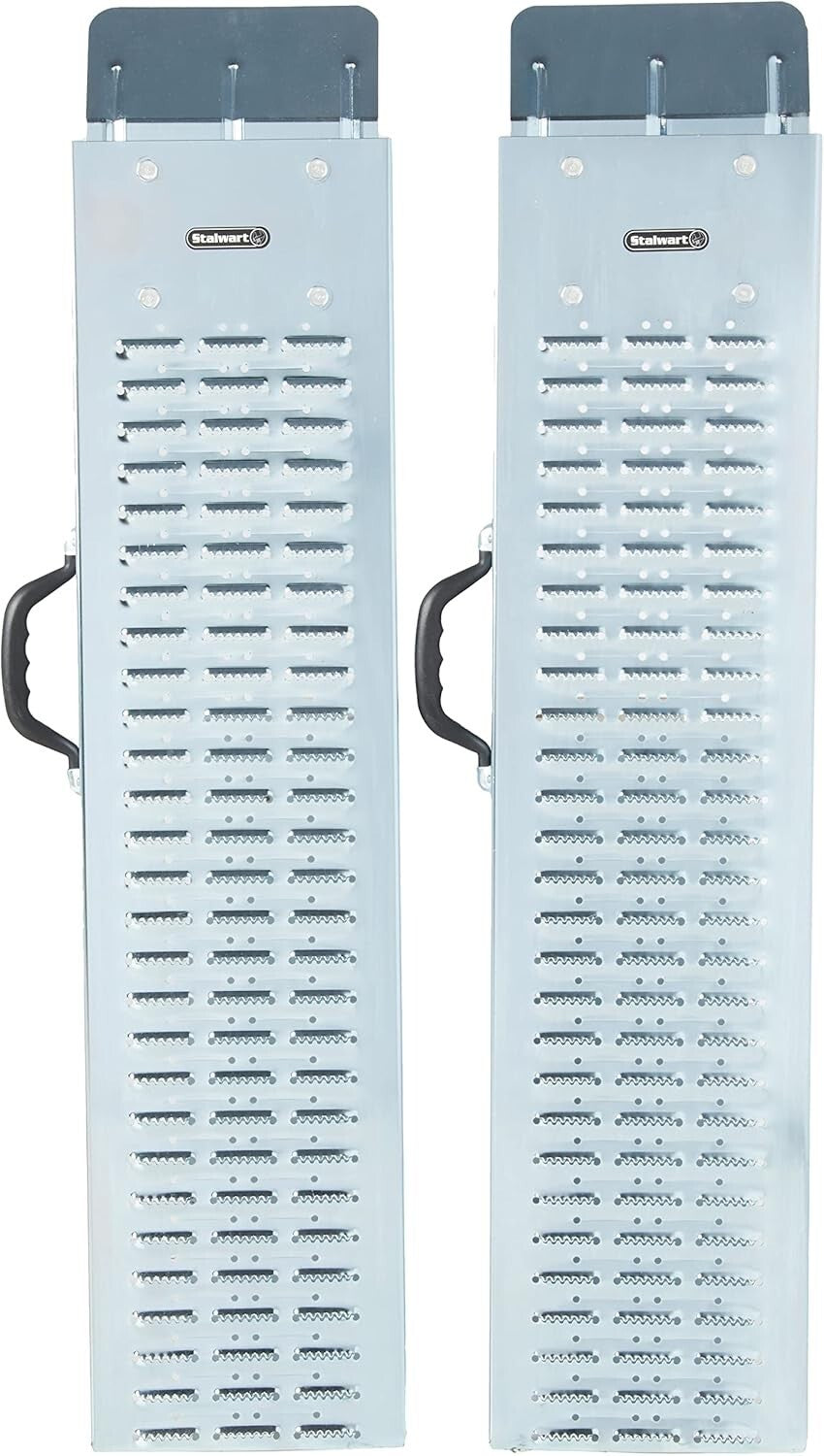 Set of 2 Steel Vehicle Loading Ramps - 1200 lbs Capacity for Pickup & Trailers