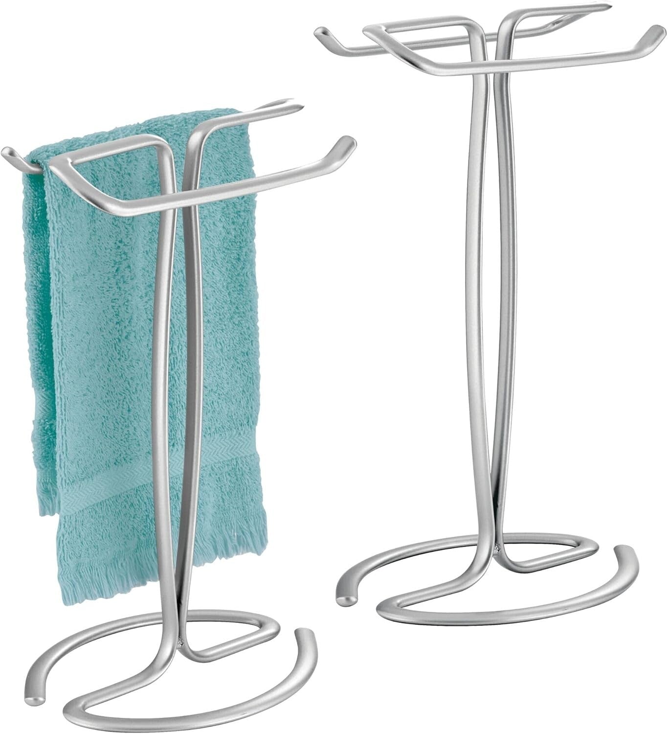 Durable Chrome and Alloy Steel Towel Stand Set - Elegant Bathroom Organization