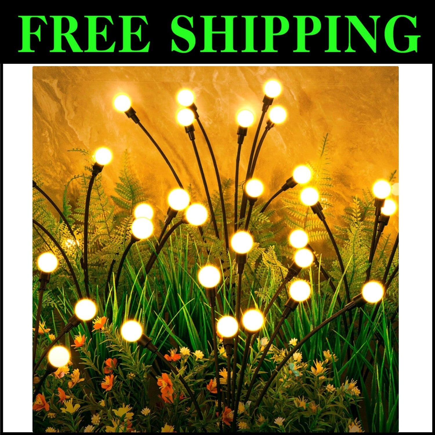 Artistic Solar Firefly Light Set - Perfect Decor for Outdoor Spaces