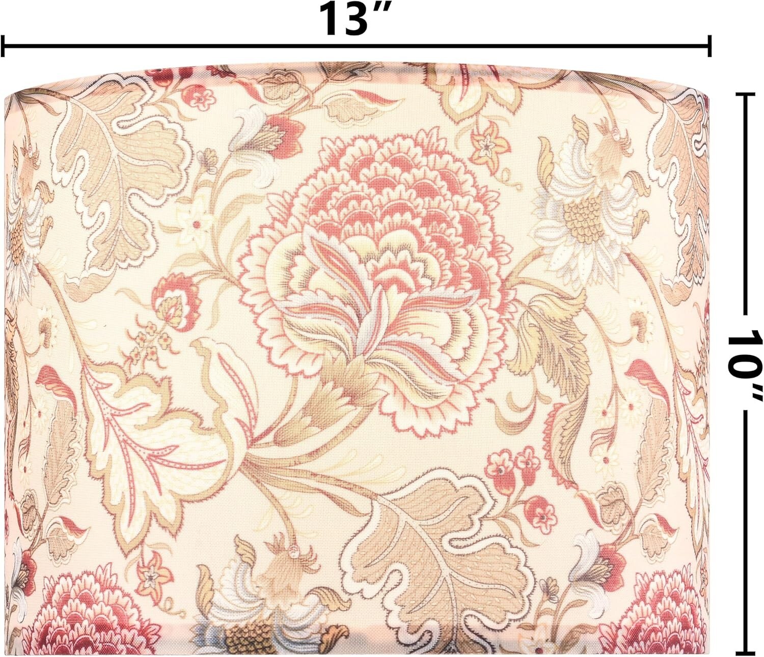 2-Pack 13" Medium Floral Lampshades - Easy Assembly for Table & Floor Lights