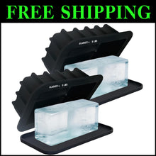 Load image into Gallery viewer, 2-Pack Extra Large Ice Block Mold with Lid - 5 lbs Silicone Tray for Coolers
