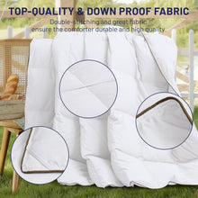 Load image into Gallery viewer, Extra-Soft Noiseless Down Comforter Queen - 400 Thread Count White Elegance