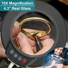 Load image into Gallery viewer, Hands-Free 10X LED Magnifying Lamp &amp; Desk Light - Perfect for Reading &amp; Crafts
