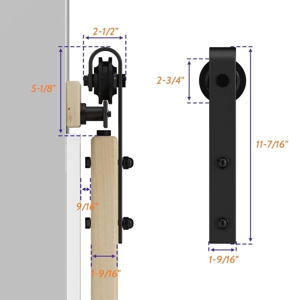 6FT Sliding Barn Door Hardware - Quiet, Smooth Operation, Easy Installation