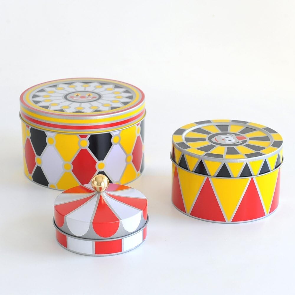Designer Set of 3 Decorative Tin Boxes - Fun and Functional Storage Solution