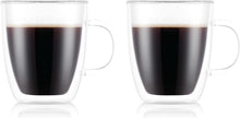 Load image into Gallery viewer, Stylish and Durable 15oz Bistro Double Wall Glass Mugs - Perfect for Any Drink